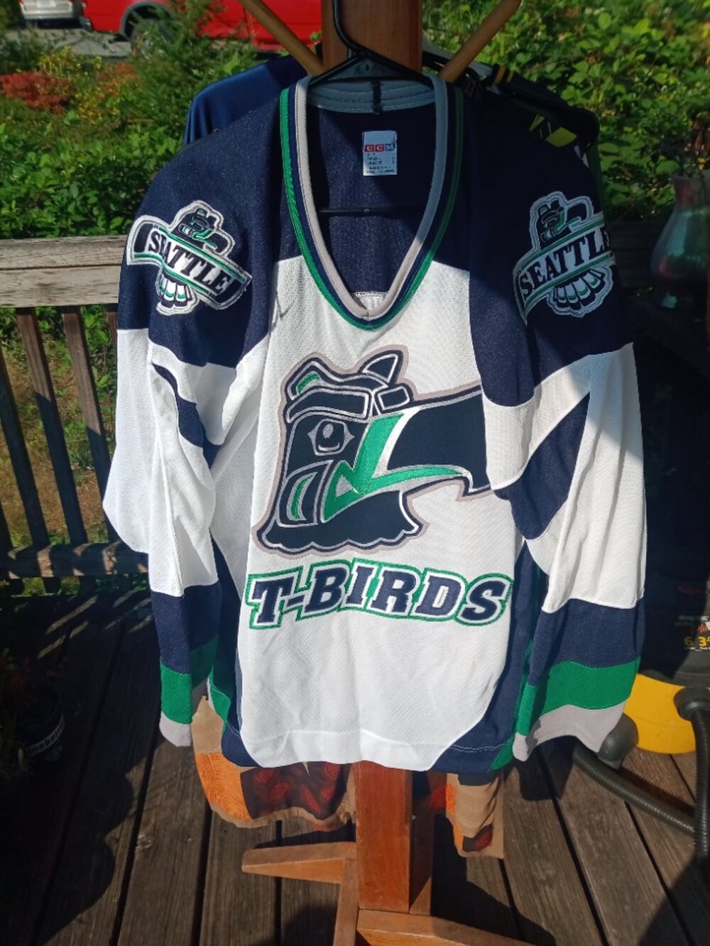 90s Seattle Thunderbirds Fully stitched WHL Hockey Jersey